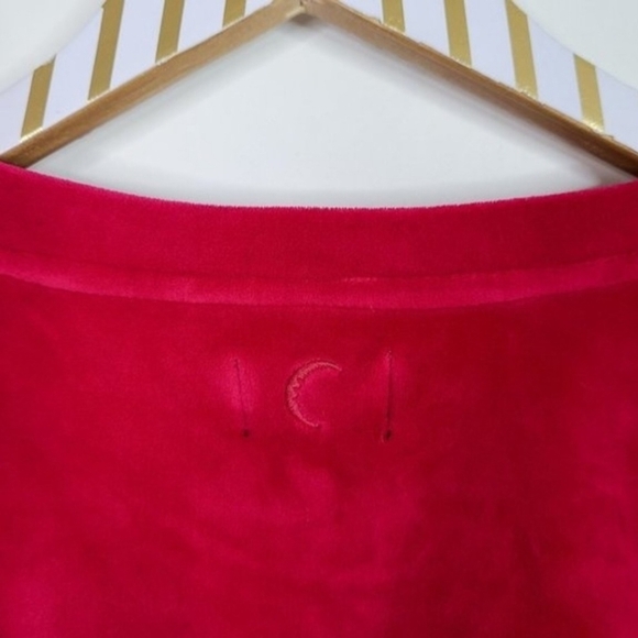 ZYIA Active Women's Fuchsia Pink Velvet Velour Sweatshirt Women's XL Activewear - Picture 7 of 9